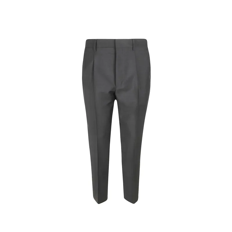 Prada Classic Wool Trousers-Gray-MEN sold by Siebentaschen