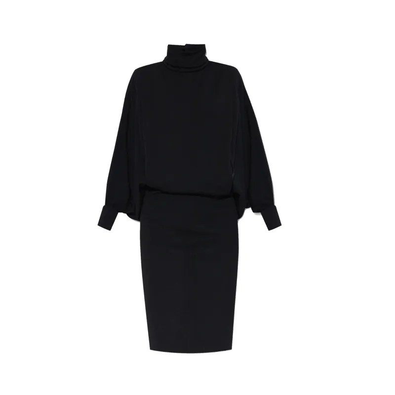 Saint Laurent Wool Dress-Black-WOMEN made by Yves Saint Laurent