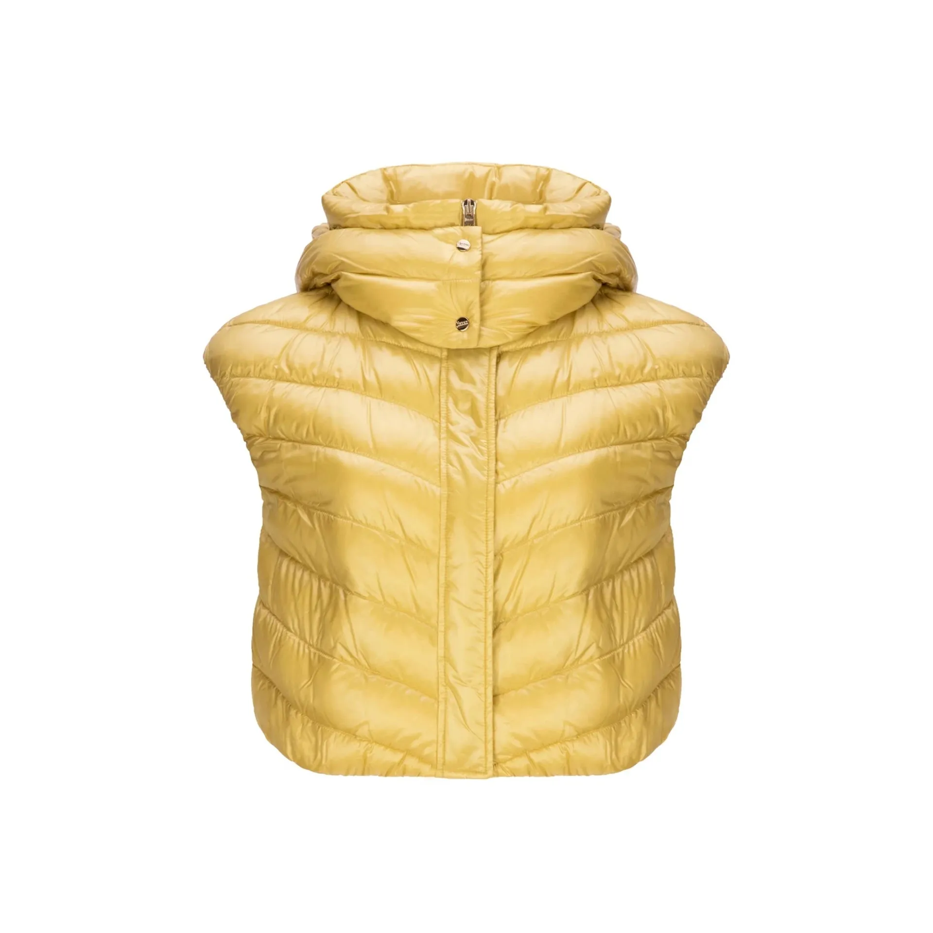 HERNO Down Vest Jacket-Yellow-WOMEN sold by Siebentaschen