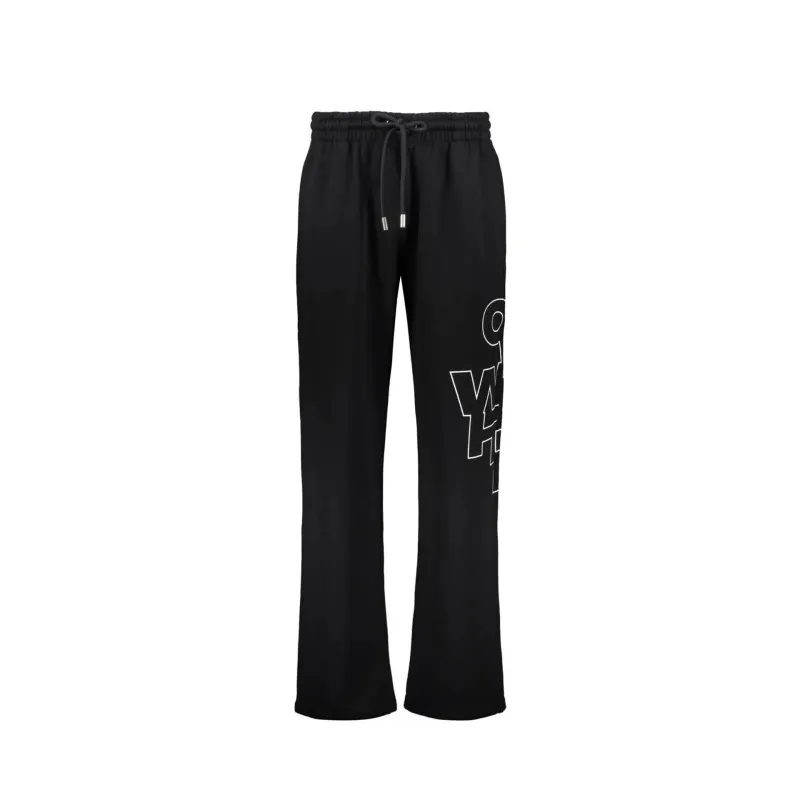 OFF-WHITE Cotton Track Pants-Black-MEN sold by Siebentaschen
