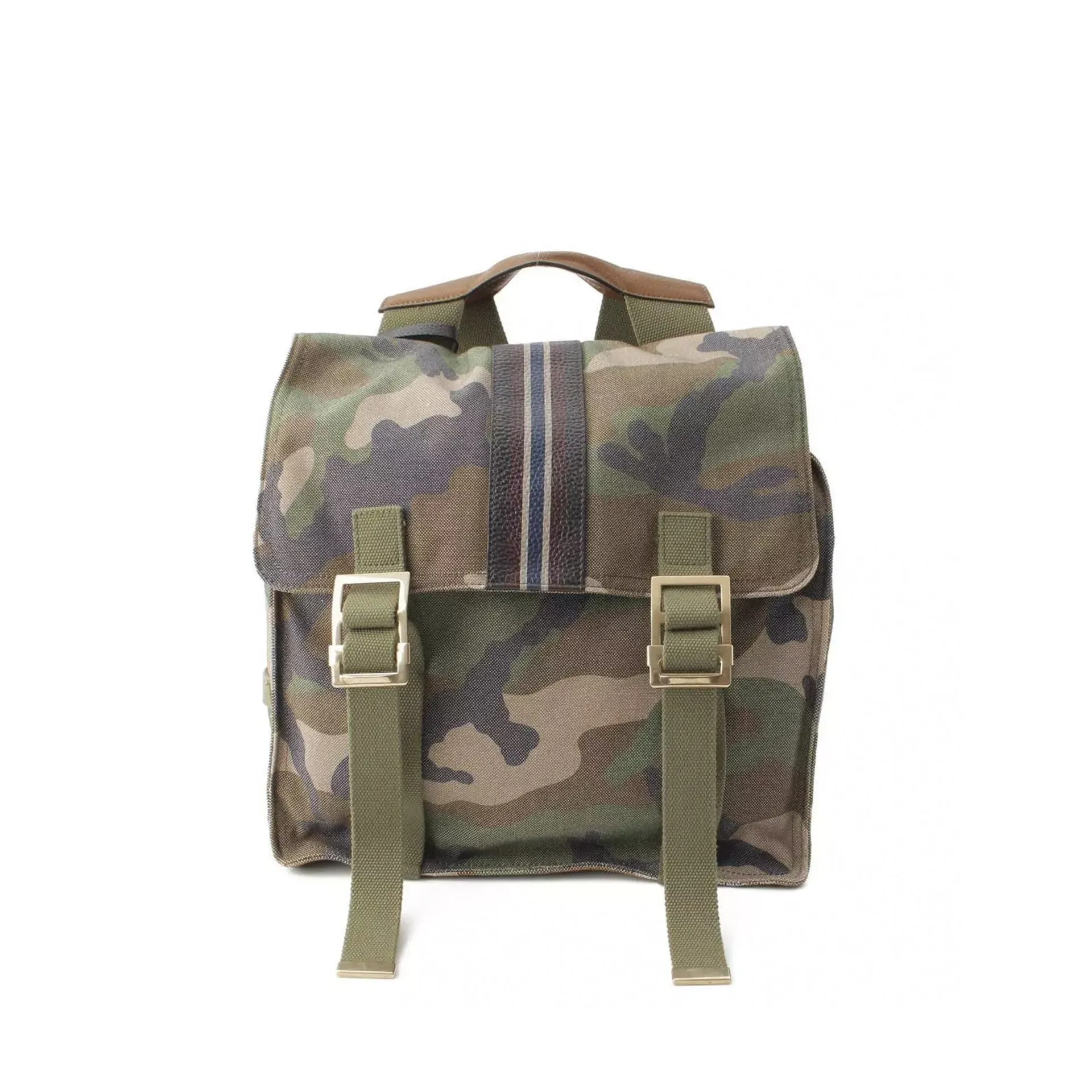 Valentino Military Canvas Backpack-Green-MEN sold by Siebentaschen