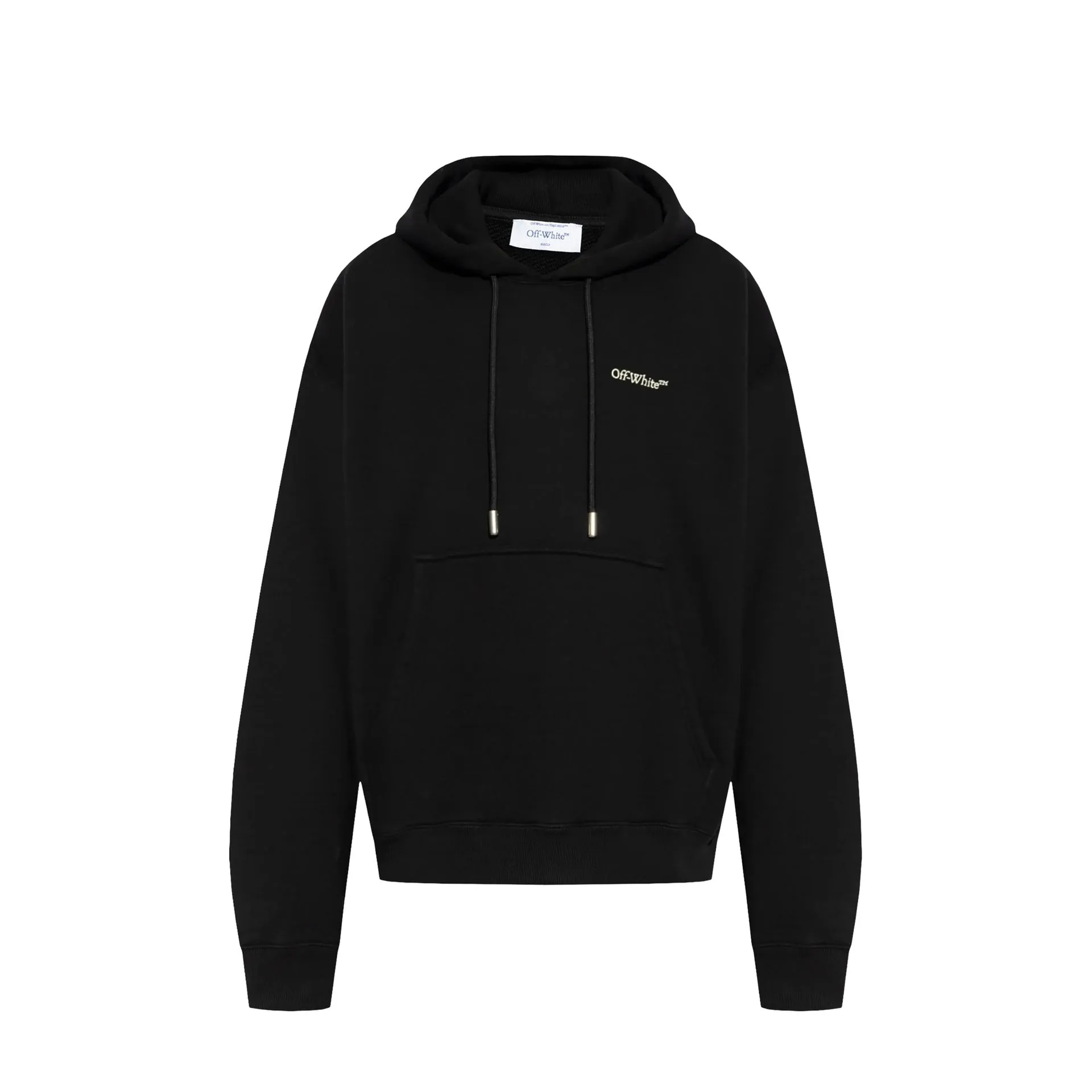 Off-White Logo Hooded Sweatshirt-Black-MEN sold by Siebentaschen