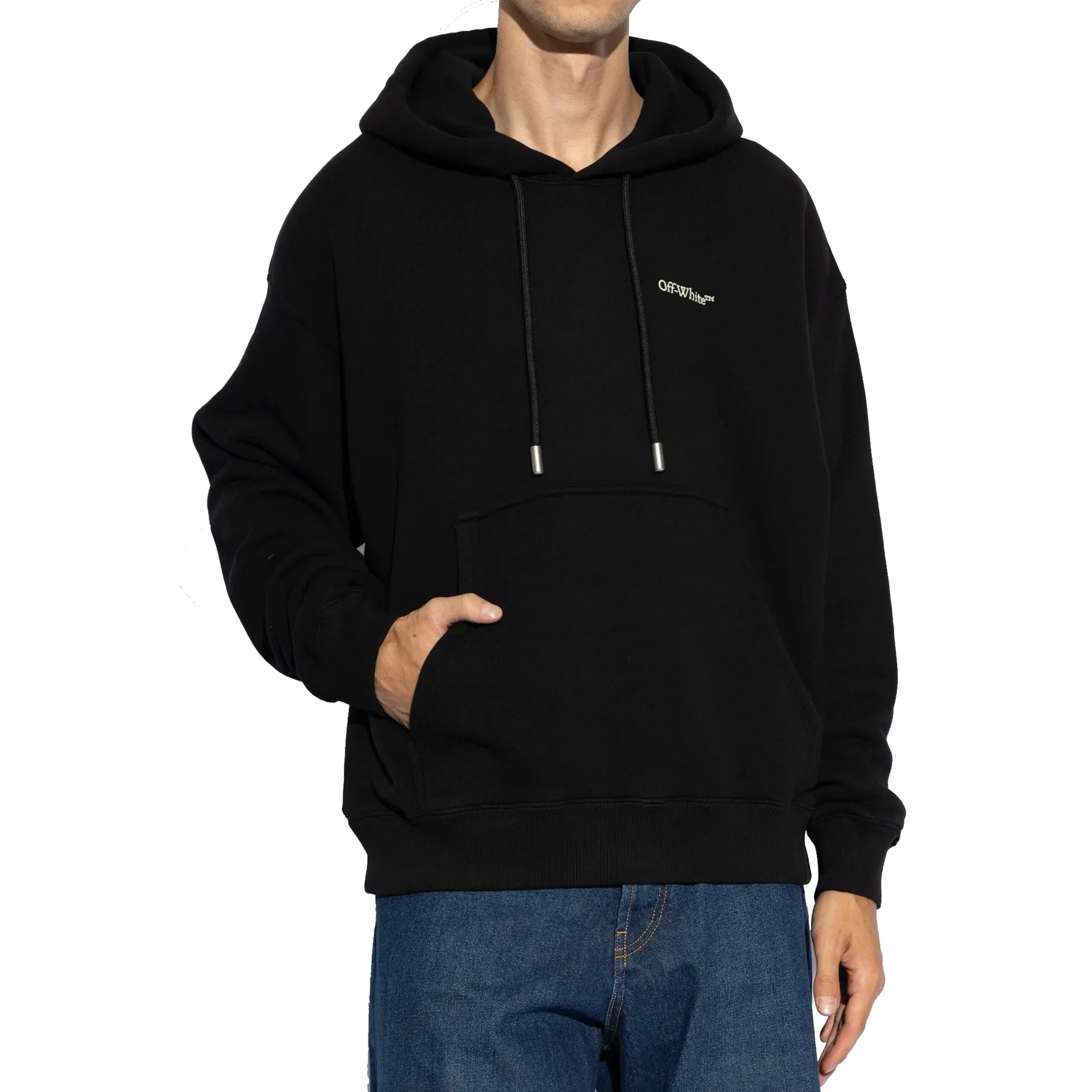 Off-White Logo Hooded Sweatshirt-Black-MEN sold by Siebentaschen product image thumbnail 2