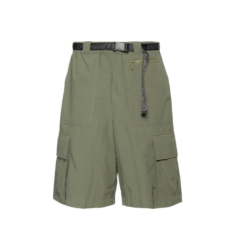 Off-White Bermuda Shorts-Green-MEN made by Off-White