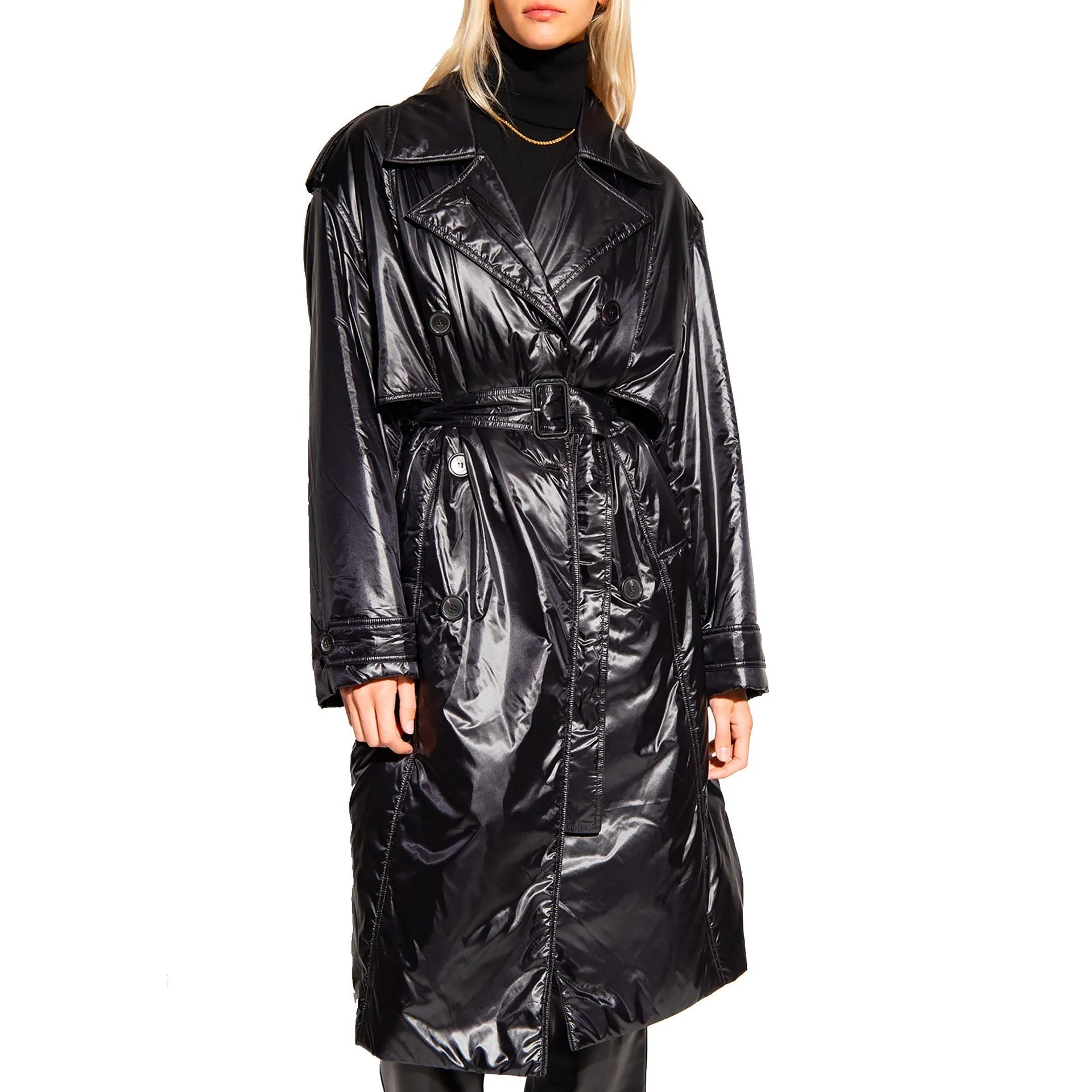 Saint Laurent Lightweight Padded Coat-Black-WOMEN sold by Siebentaschen product image thumbnail 2