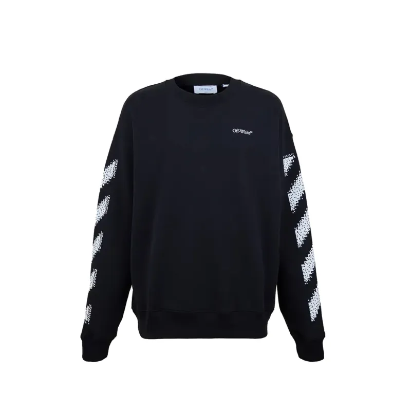 Off White Pixel Diag Sweatshirt-Black-MEN sold by Siebentaschen