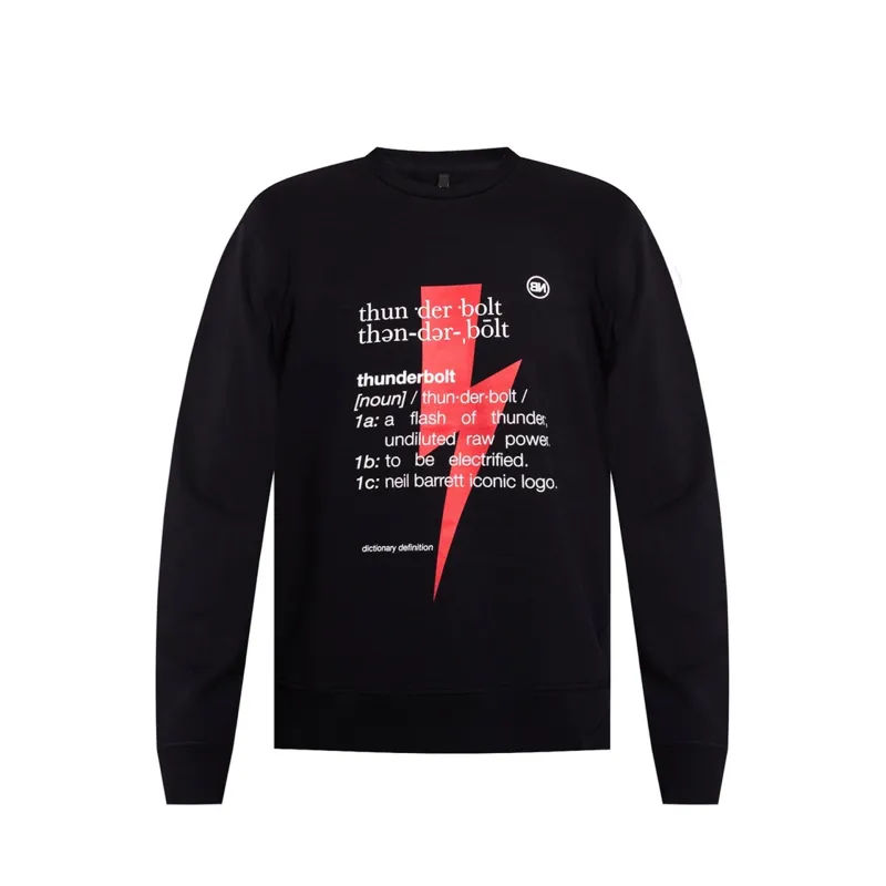 Neil Barrett Logo Sweatshirt-Black-MEN made by Neil Barrett