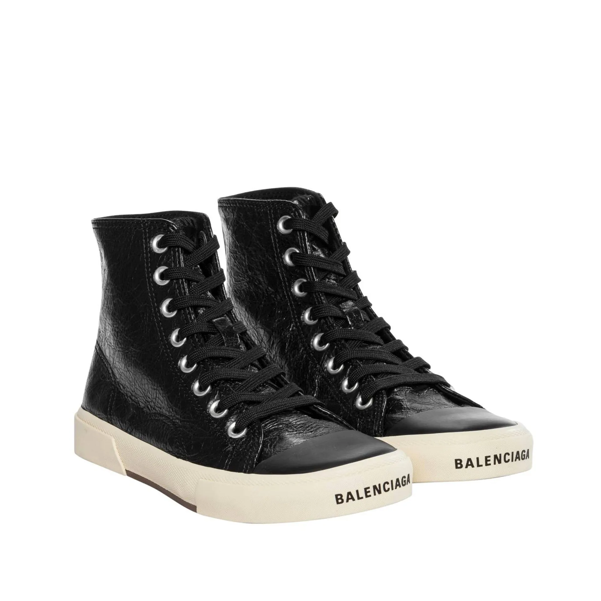 Balenciaga Paris Leather Sneakers-Black-WOMEN sold by Siebentaschen product image thumbnail 2