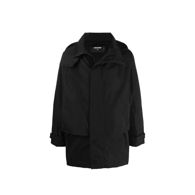 Dsquared2 Windbreaker Jacket-Black-MEN sold by Siebentaschen
