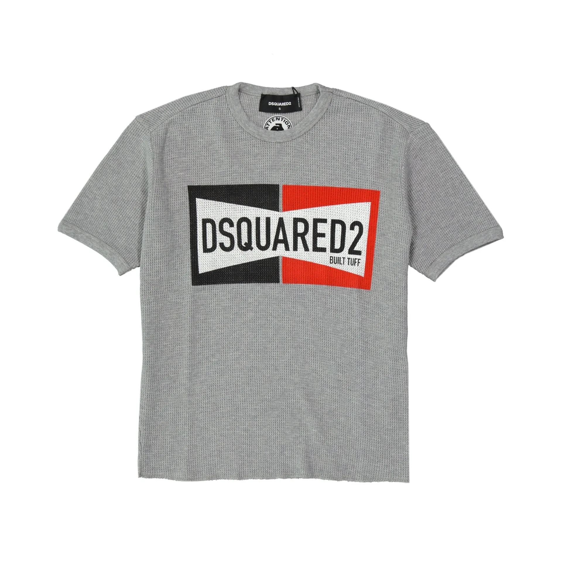 Dsquared2 Two Tone Logo T-Shirt-Gray-MEN sold by Siebentaschen