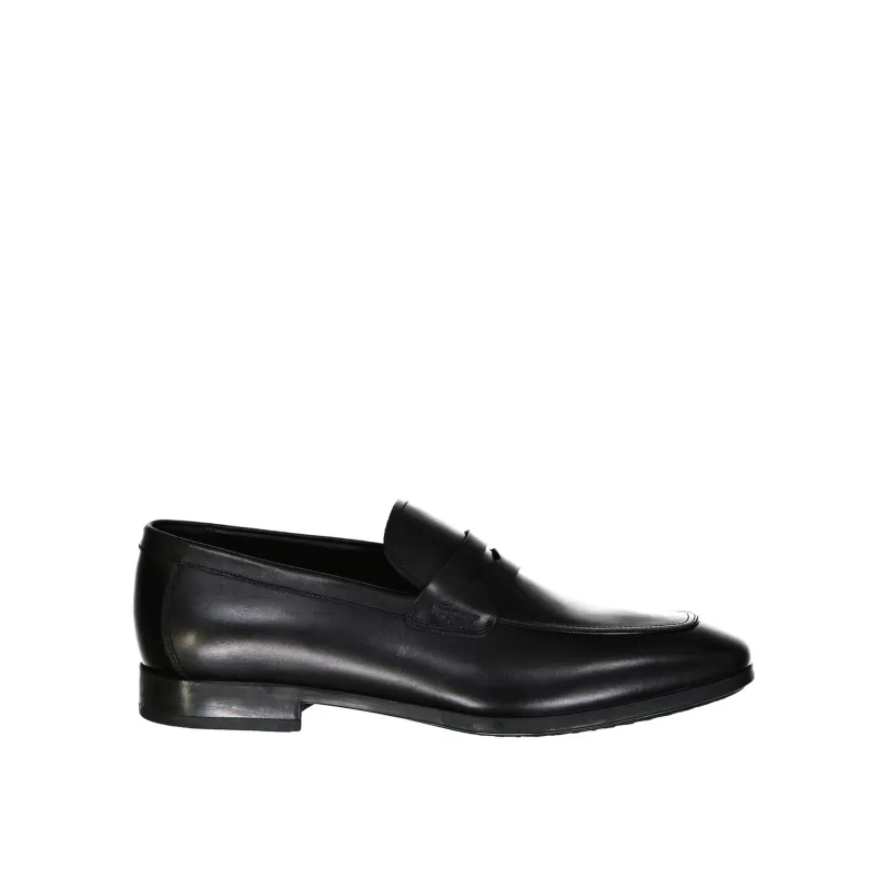 Salvatore Ferragamo Gray Loafers-Black-MEN sold by Siebentaschen
