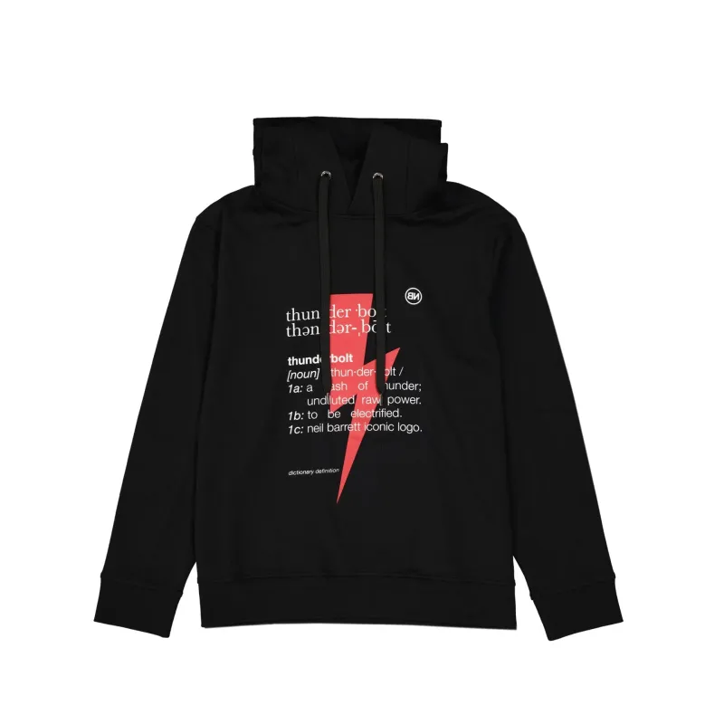 Neil Barrett Hooded Sweatshirt-Black-MEN sold by Siebentaschen
