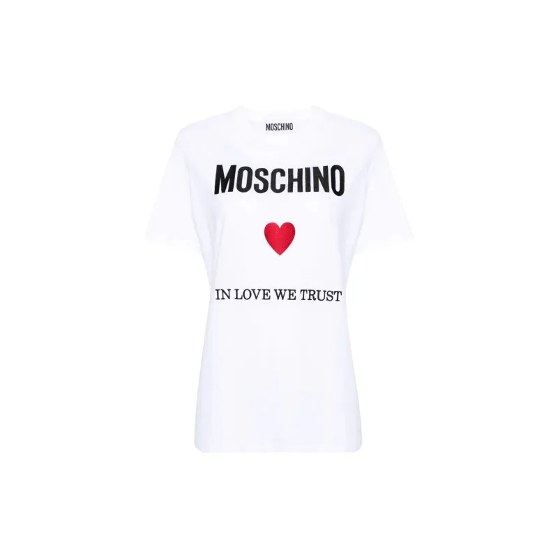 Moschino Couture In Love We Trust T-Shirt-White-WOMEN sold by Siebentaschen