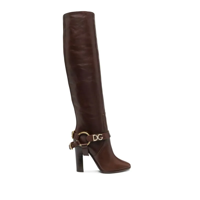 Dolce & Gabbana Leather Knee Boots made by Dolce & Gabanna