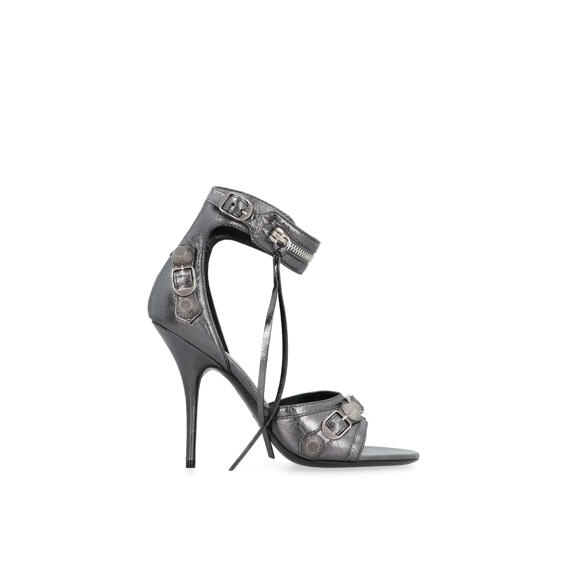 Balenciaga Cagole Leather Sandals sold by Siebentaschen