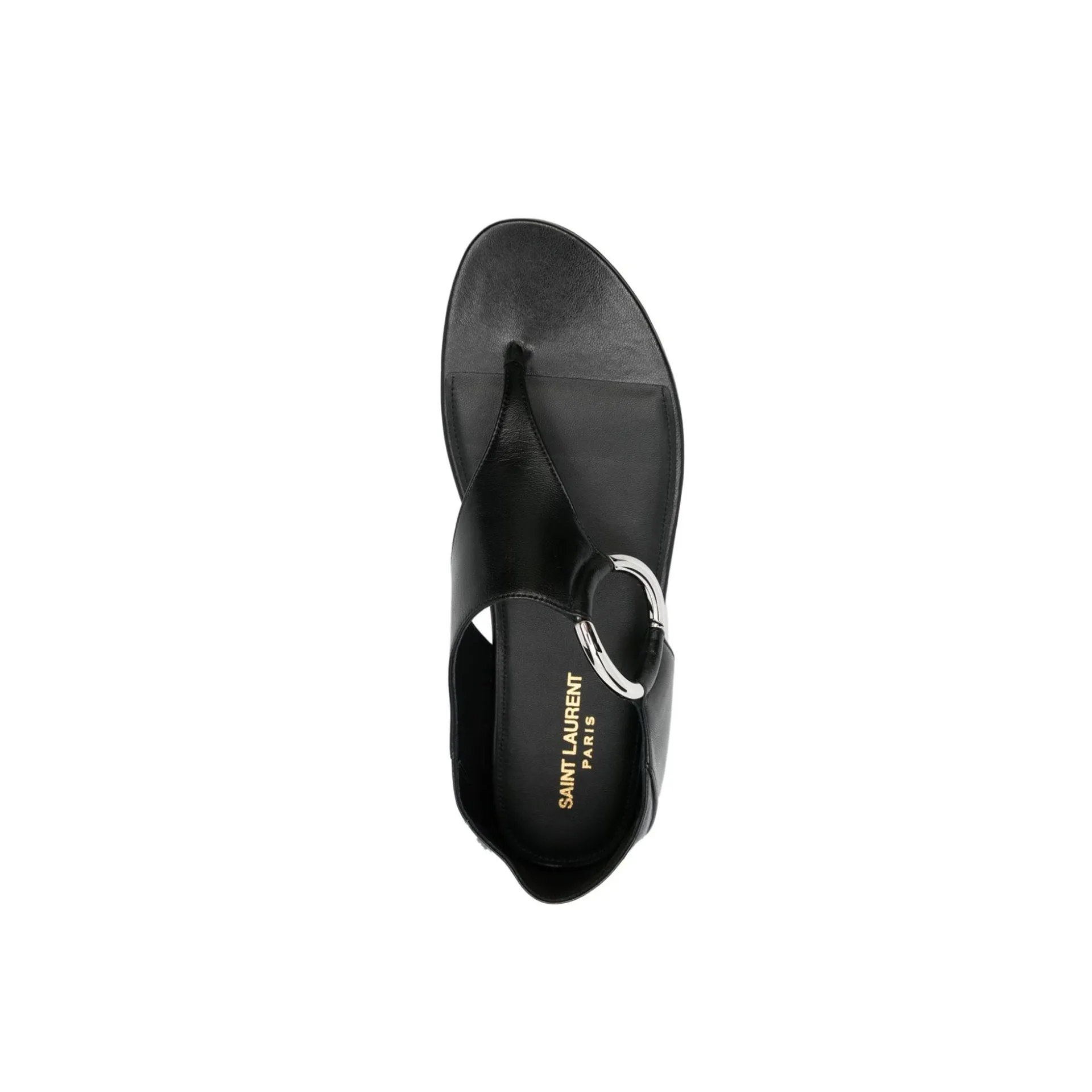 Saint Laurent Ring Leather Flat Sandals sold by Siebentaschen product image thumbnail 4