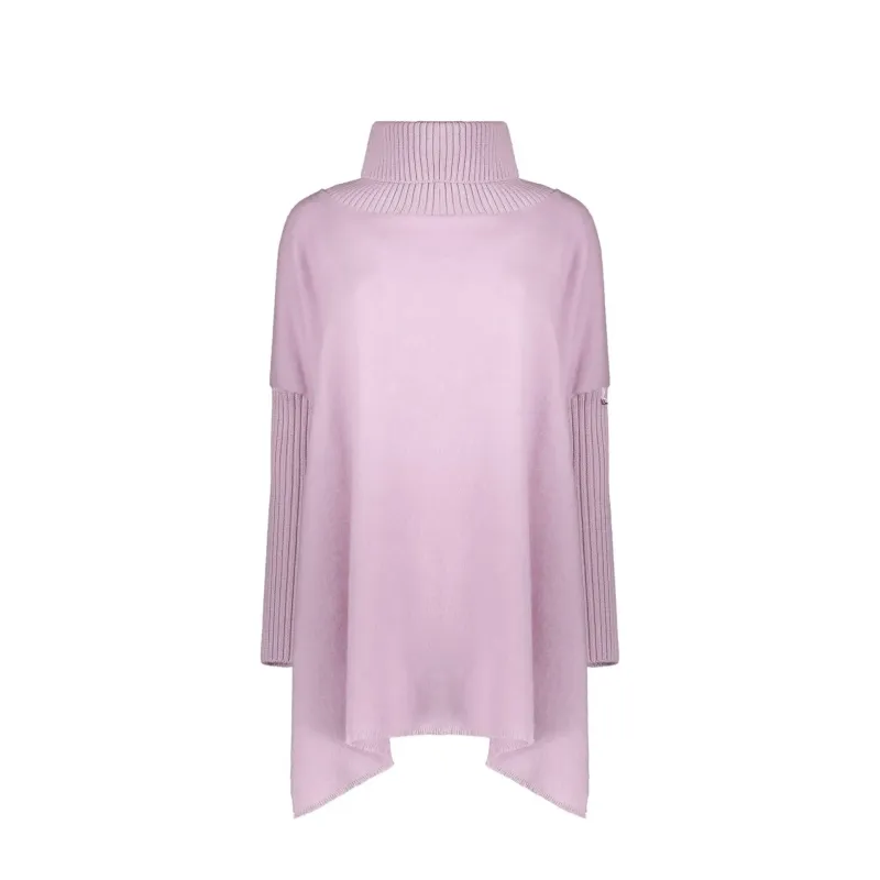 Herno high-collar Asymmetric Poncho made by Herno