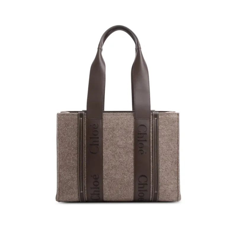 Chloé Woody Felt Medium Tote Bag sold by Siebentaschen