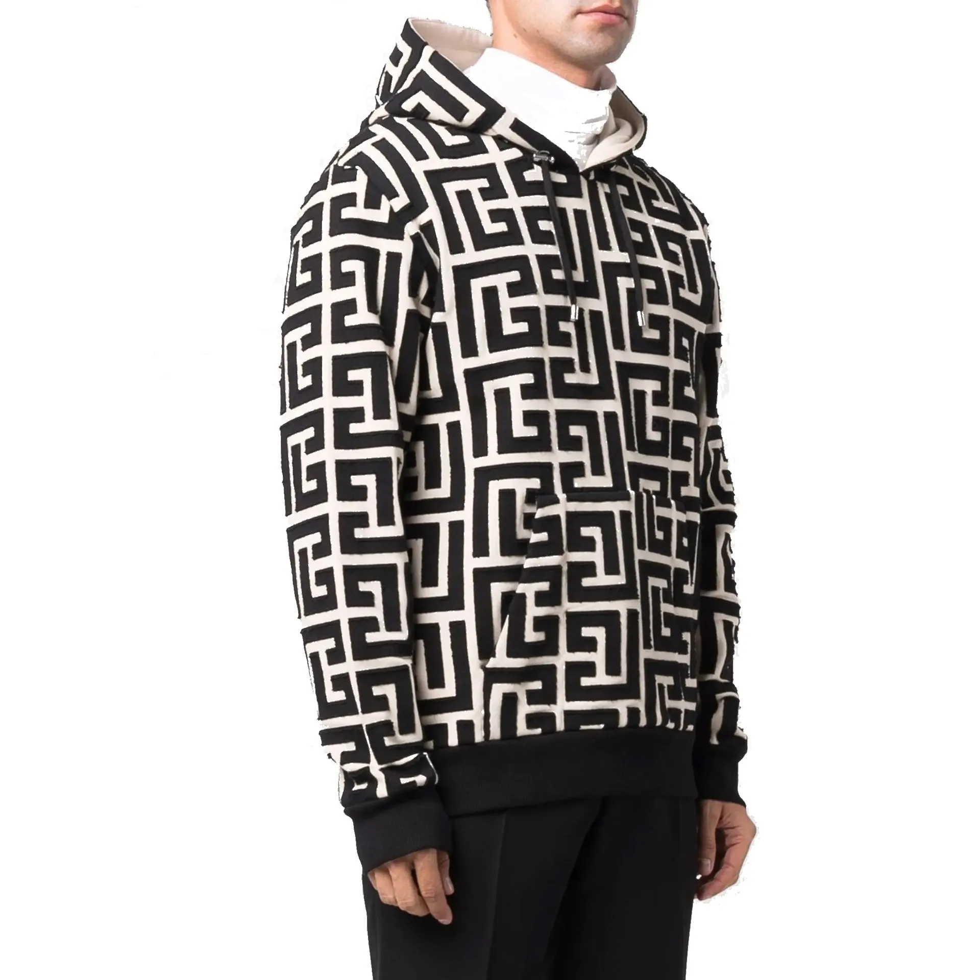 Balmain Monogrammed Hooded Sweatshirt sold by Siebentaschen product image thumbnail 2