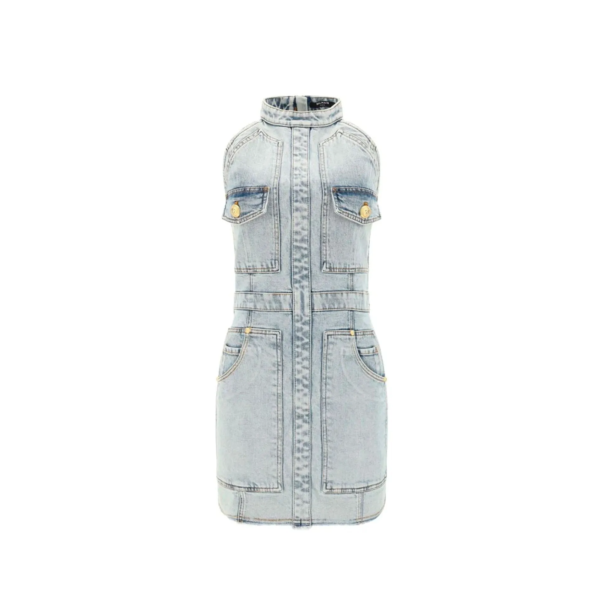 Balmain Denim Mini Dress sold by Siebentaschen