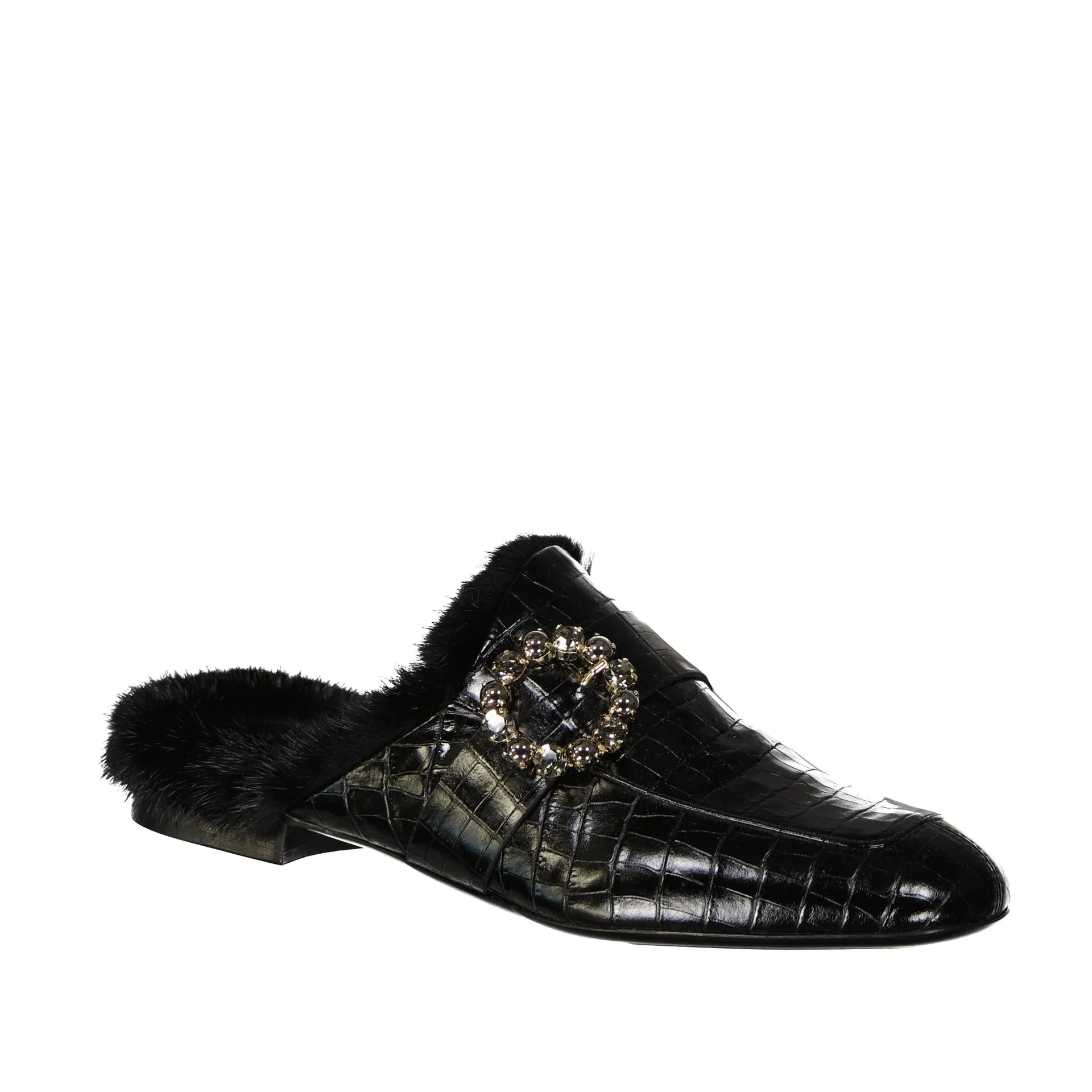 Eleventy Leather Fur Mules sold by Siebentaschen product image thumbnail 2