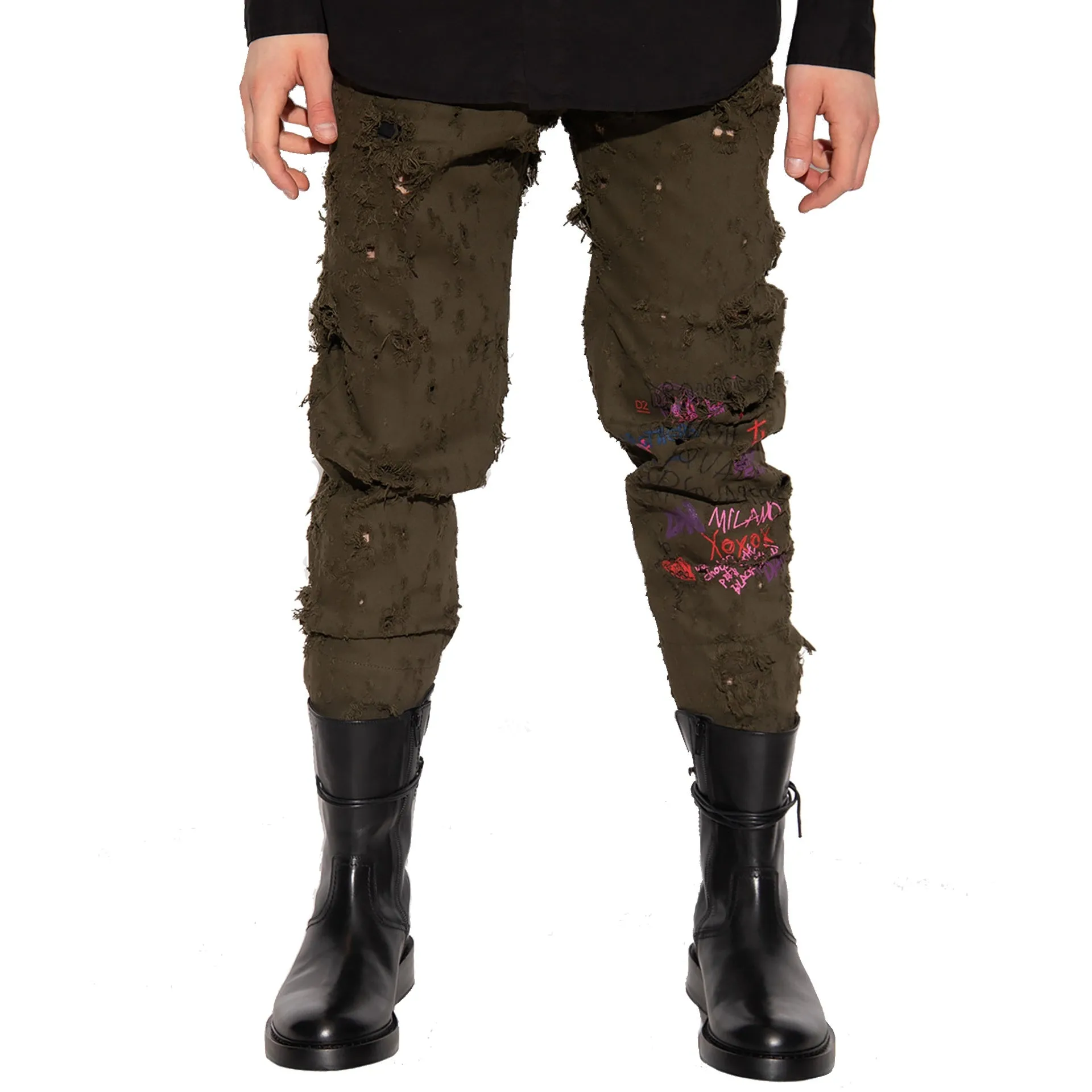 Dsquared2 ‘Aviator’ Relaxed-Fitting Trousers sold by Siebentaschen product image thumbnail 2