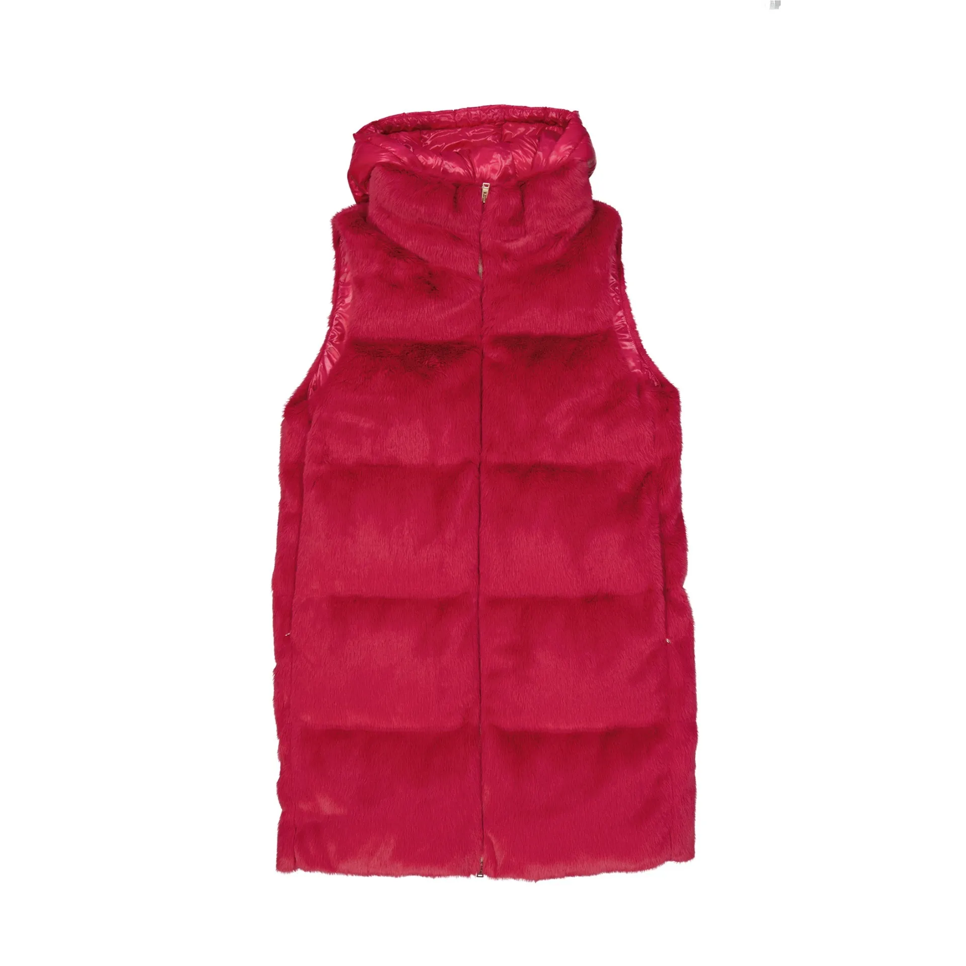 HERNO Padded Faux Fur Vest Coat sold by Siebentaschen