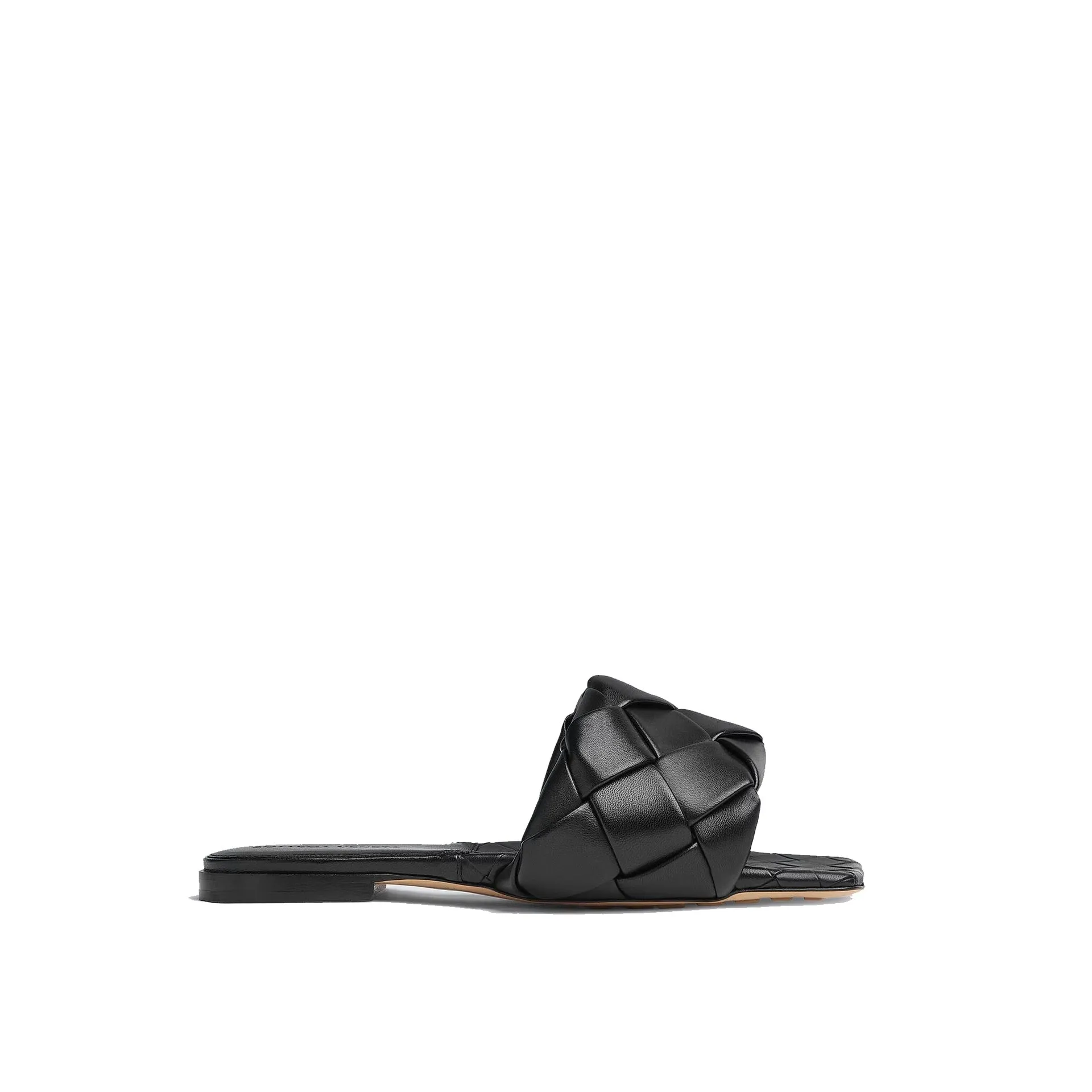 BOTTEGA VENETA Intrecciato leather flat sandals sold by Siebentaschen