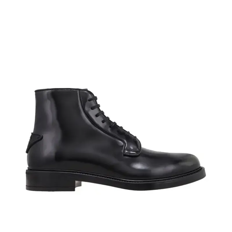 Prada Leather Lace-Up Boots made by Prada