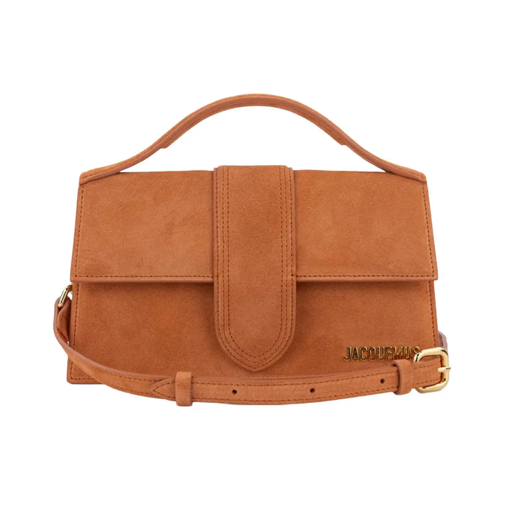 Jacquemus Bambino Suede Shoulder bag, rust velvet sold by Siebentaschen
