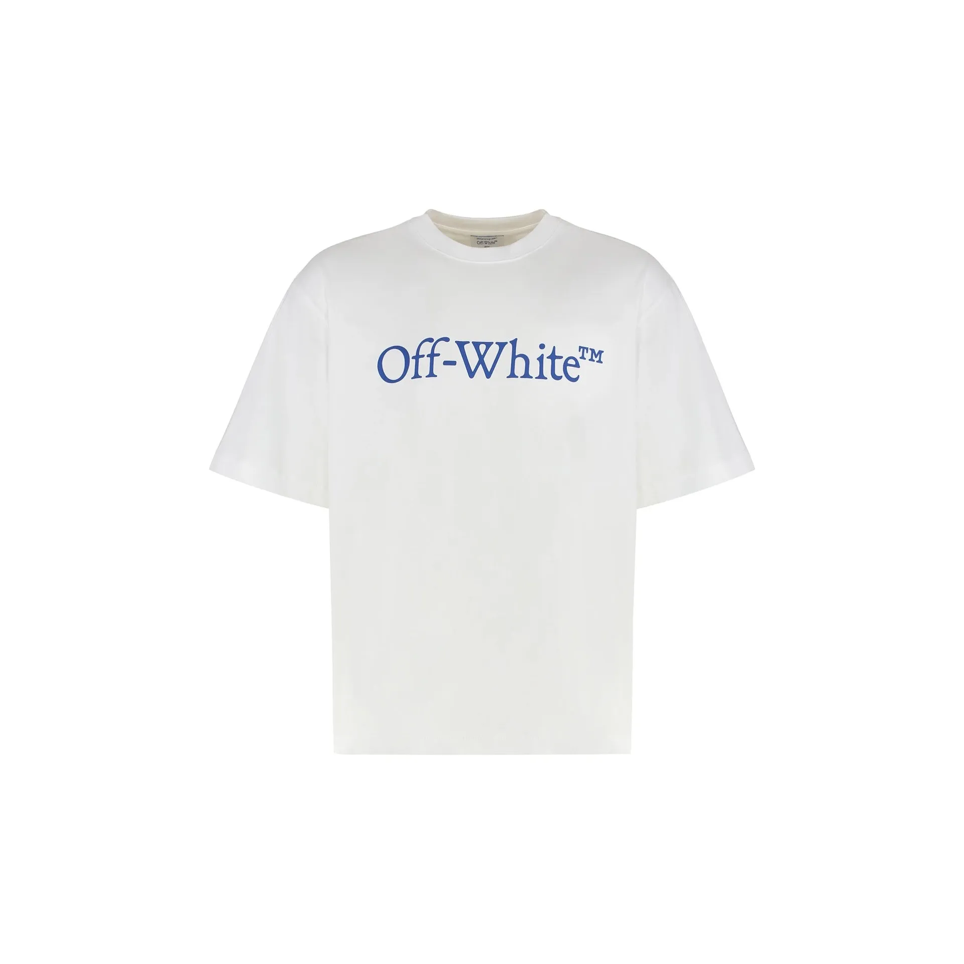 Off-White Cotton Crew-neck T-shirt sold by Siebentaschen