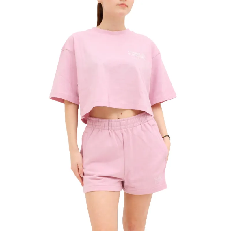 Comme Des Fuckdown Woman Embroidered Shorts Pink made by Siebentaschen