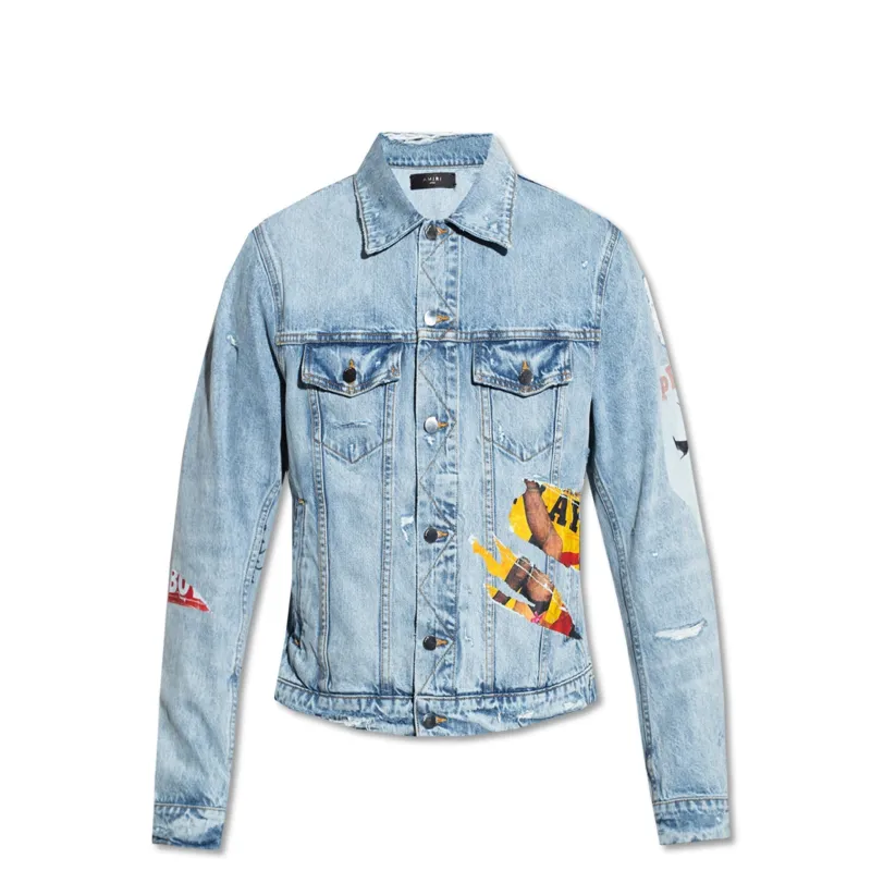 Amiri Playboy Magazine Trucker Denim Jacket made by AMIRI