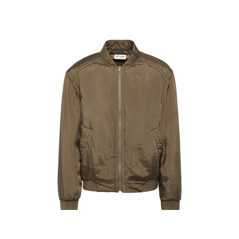 Saint Laurent Twill Teddy Bomber Jacket made by Yves Saint Laurent