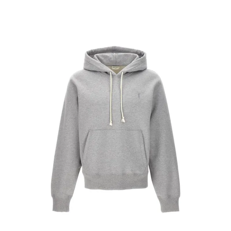 Saint Laurent Hooded Cotton Sweatshirt made by Yves Saint Laurent