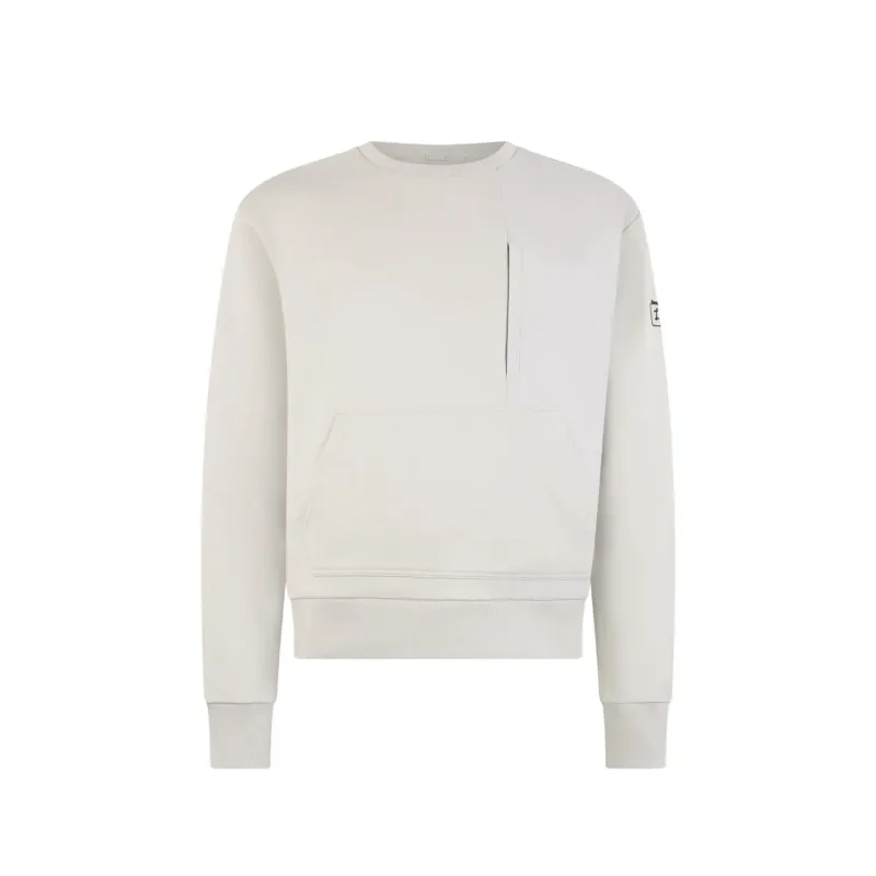 Herno Men's Panelled Cotton Sweatshirt with Kangaroo Pocket made by Herno