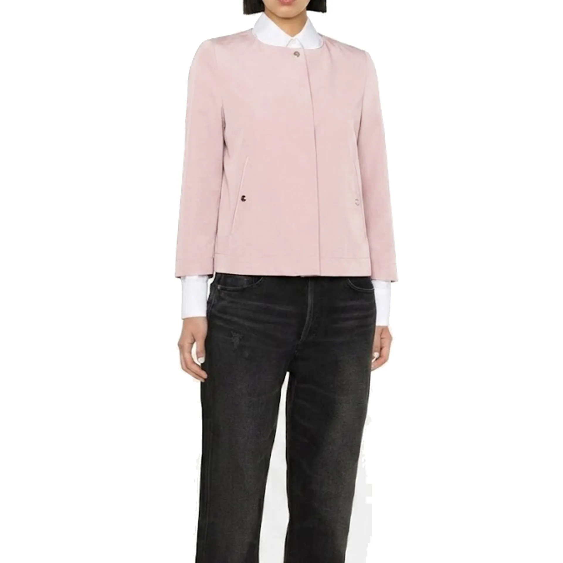 Herno Collarless Cropped-Sleeve Jacket sold by Siebentaschen product image thumbnail 2