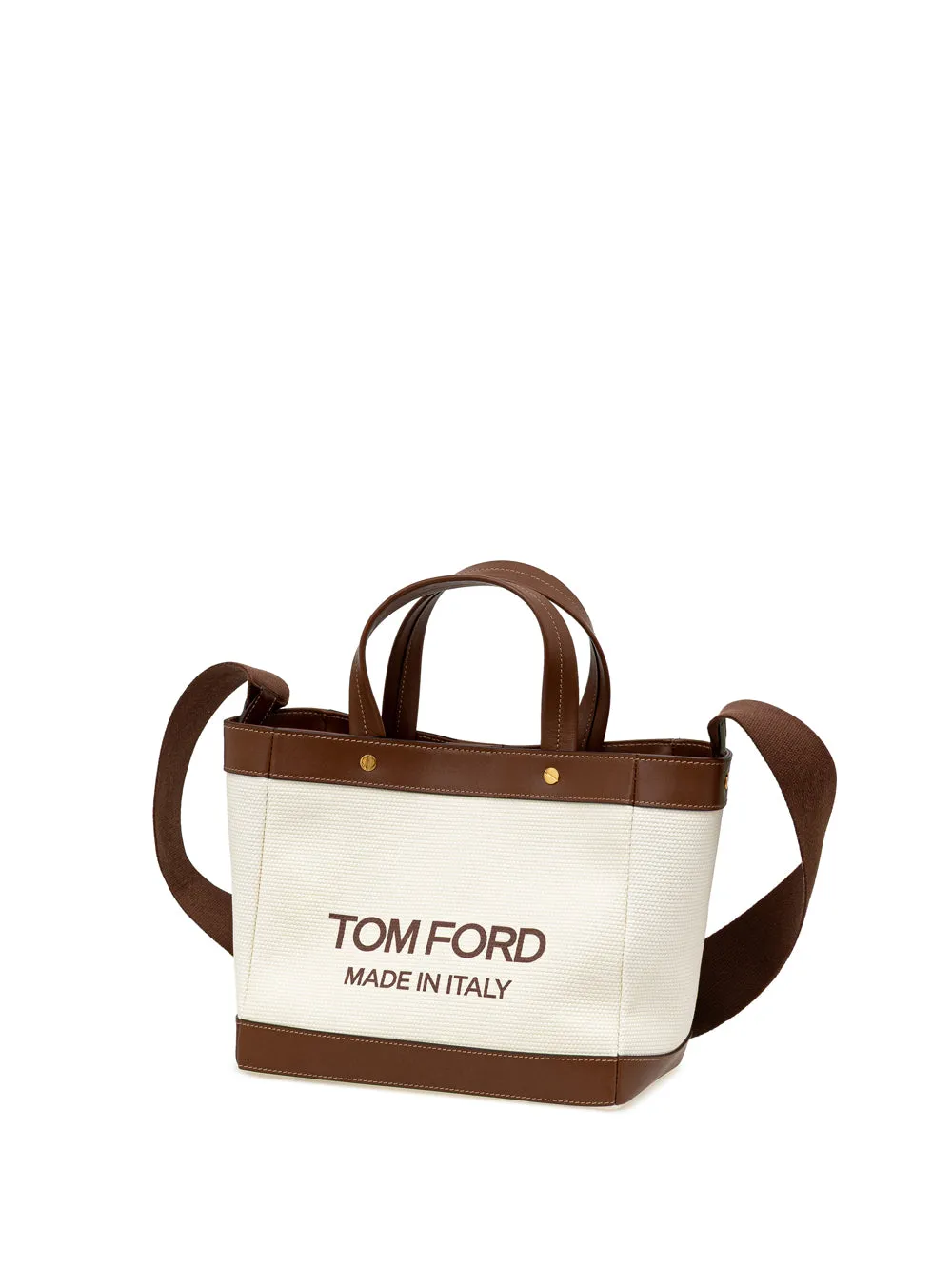 Tom Ford Ivory White Canvas T-Screw Tote Bag sold by Siebentaschen product image thumbnail 2