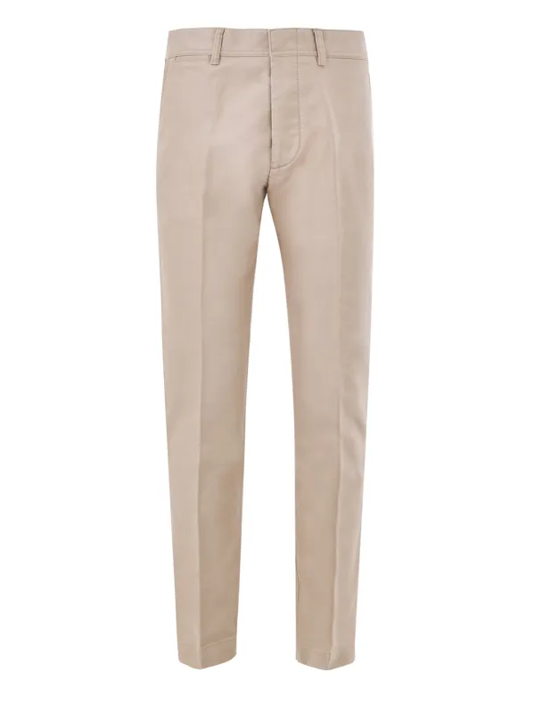 Tom Ford Men's Beige Technical Chino Trousers made by Tom Ford
