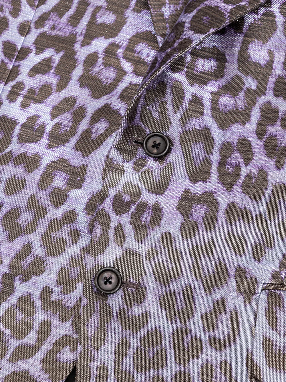 Tom Ford Men's Purple Leopard Print Single-Breasted Jacket sold by Siebentaschen product image thumbnail 4