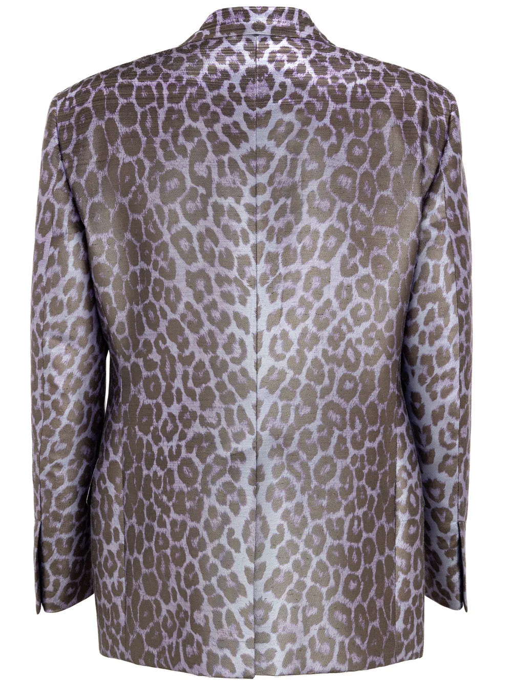 Tom Ford Men's Purple Leopard Print Single-Breasted Jacket sold by Siebentaschen product image thumbnail 2