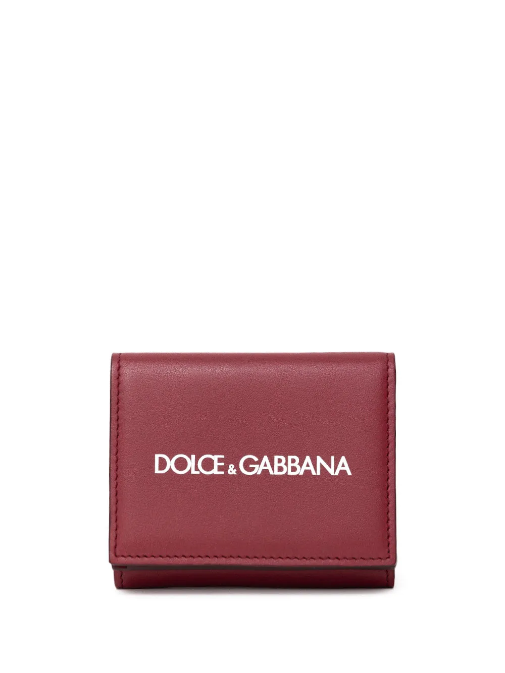 Dolce & Gabbana Red Leather Mini Wallet with Logo sold by Siebentaschen