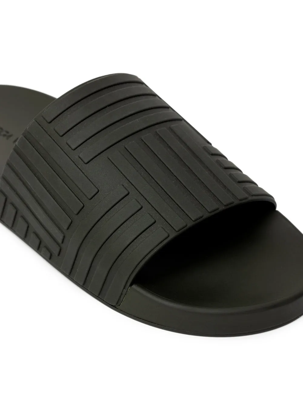 Bottega Veneta Black Rubber Intrecciato Carpet Sliders sold by Siebentaschen product image thumbnail 4