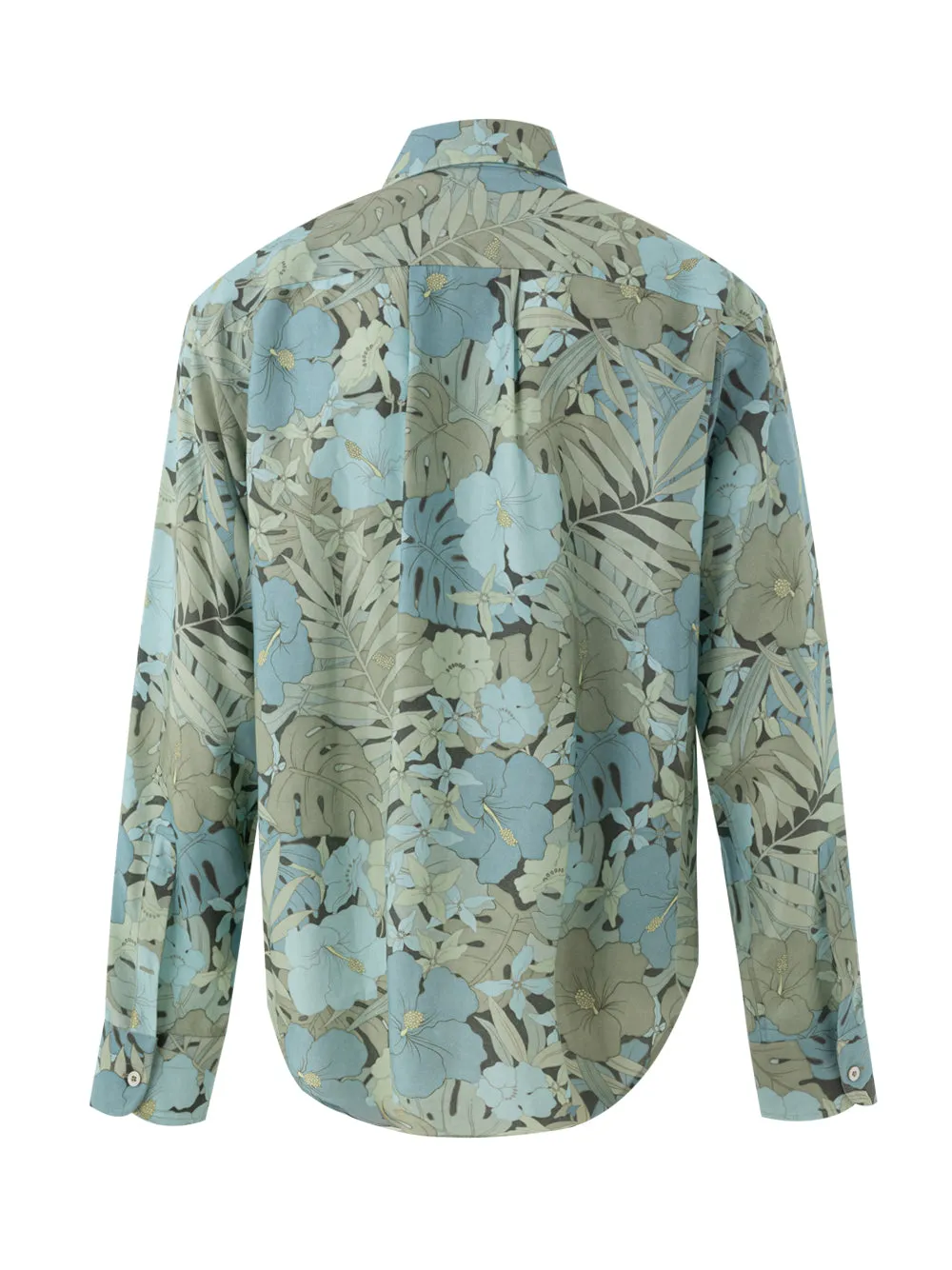Tom Ford Light Blue Floral Print Shirt with Chest Pocket sold by Siebentaschen product image thumbnail 2