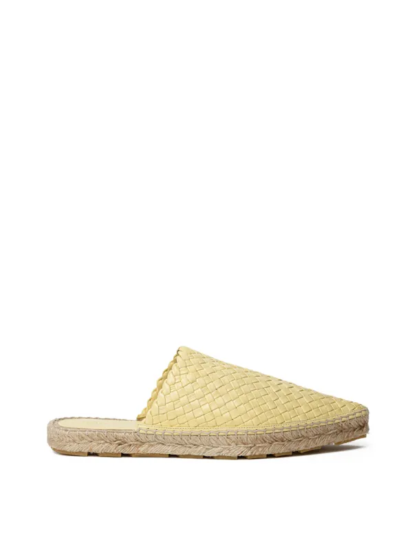 Bottega Veneta Lagoon Yellow Intrecciato Espadrilles – Pointed Toe made by Bottega Veneta