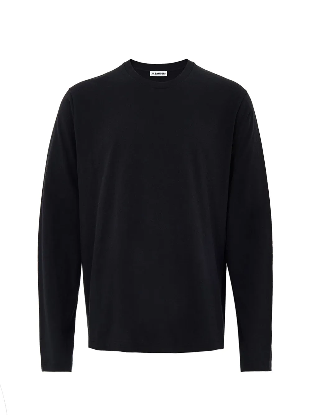 Black Long Sleeve T-Shirt with Jil Sander Embroidery Logo sold by Siebentaschen