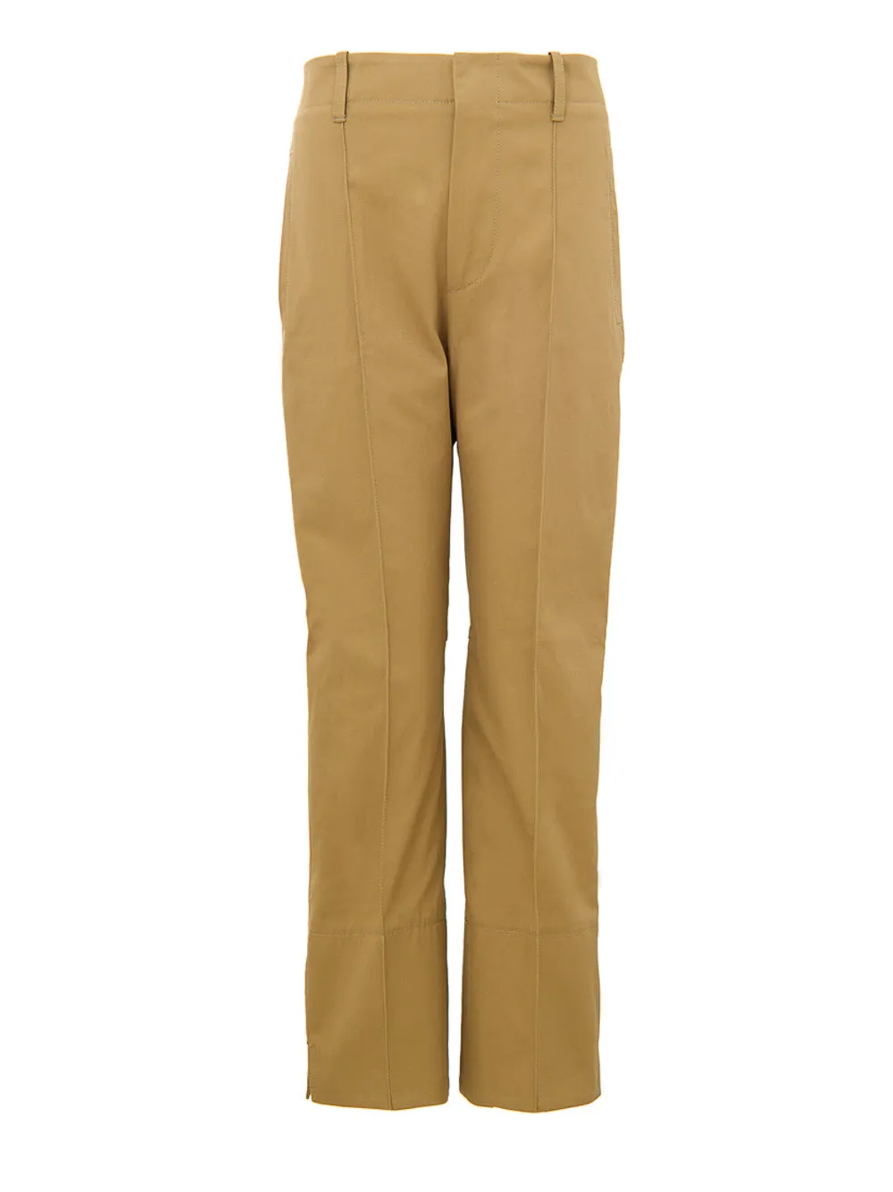 Bottega Veneta Beige Twill High-Waist Tailored Trousers sold by Siebentaschen