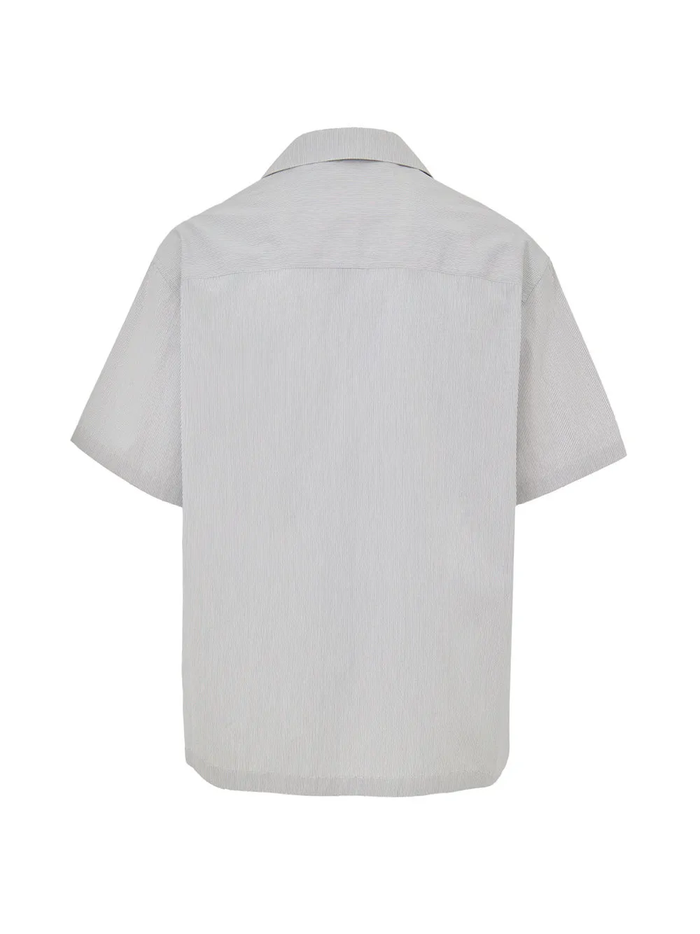 Jil Sander Blue Micro-Stripe Boxy-Fit Short-Sleeve Shirt sold by Siebentaschen product image thumbnail 2