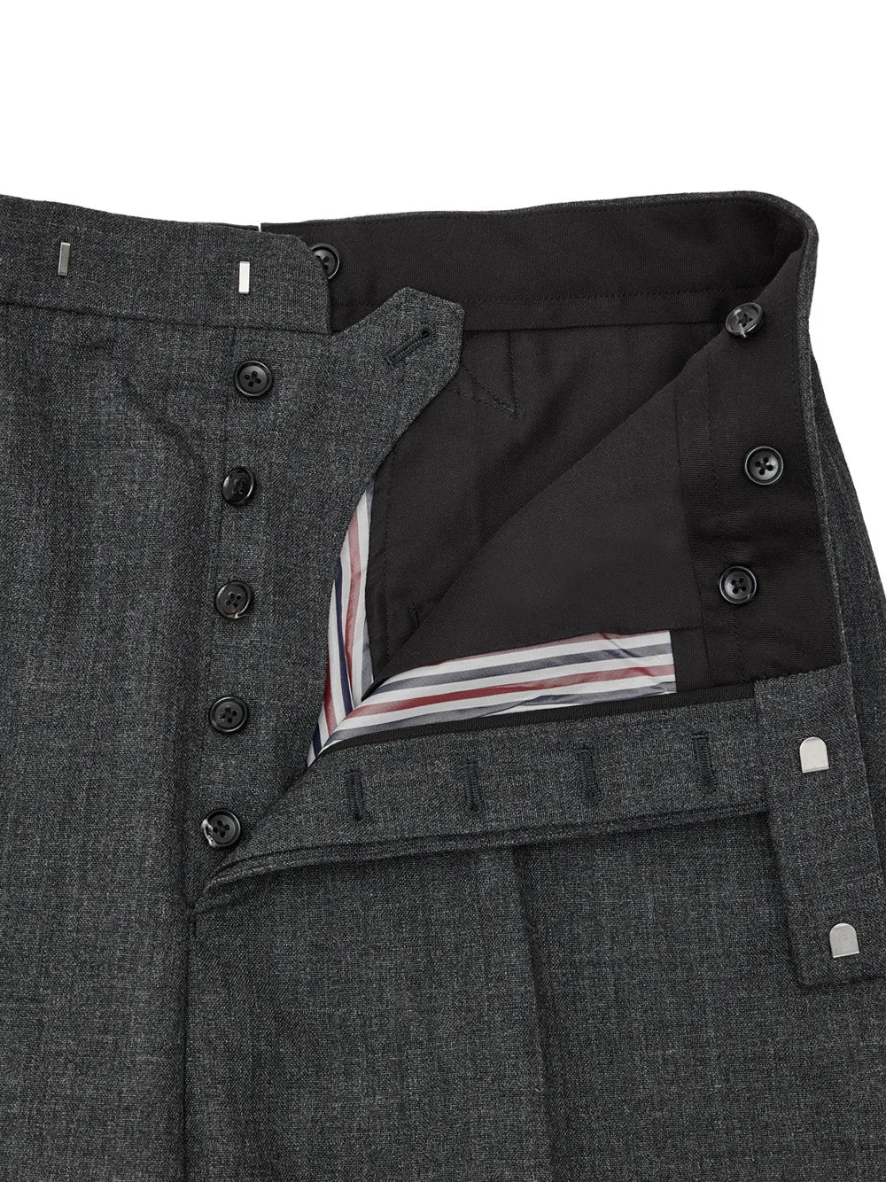 Thom Browne Men's Grey Wool High-Waist Tailored Trousers sold by Siebentaschen product image thumbnail 4