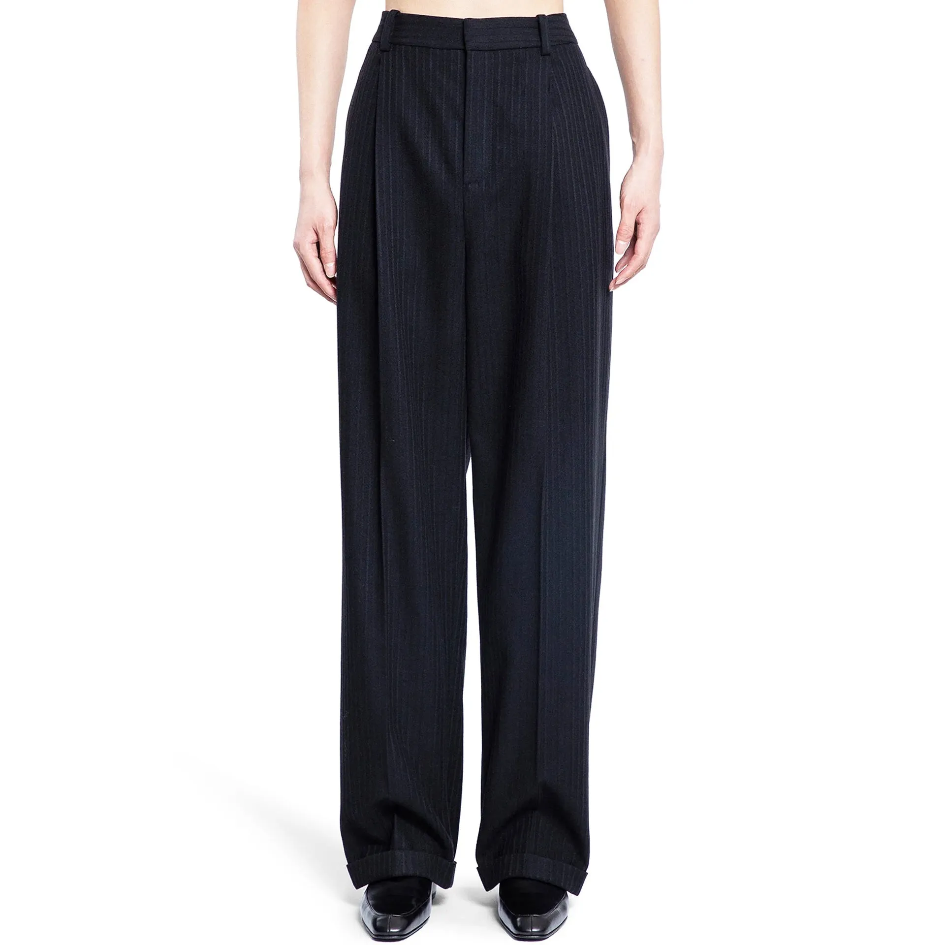 Saint Laurent Cashmere And Wool Flannel 90'S Striped Pants sold by Siebentaschen product image thumbnail 2
